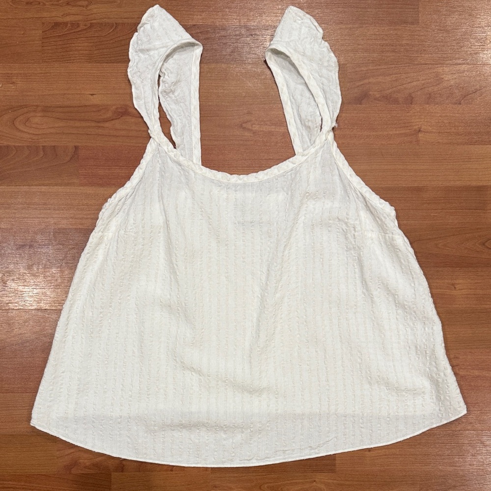 Anthropologie ruffle sleeve tank